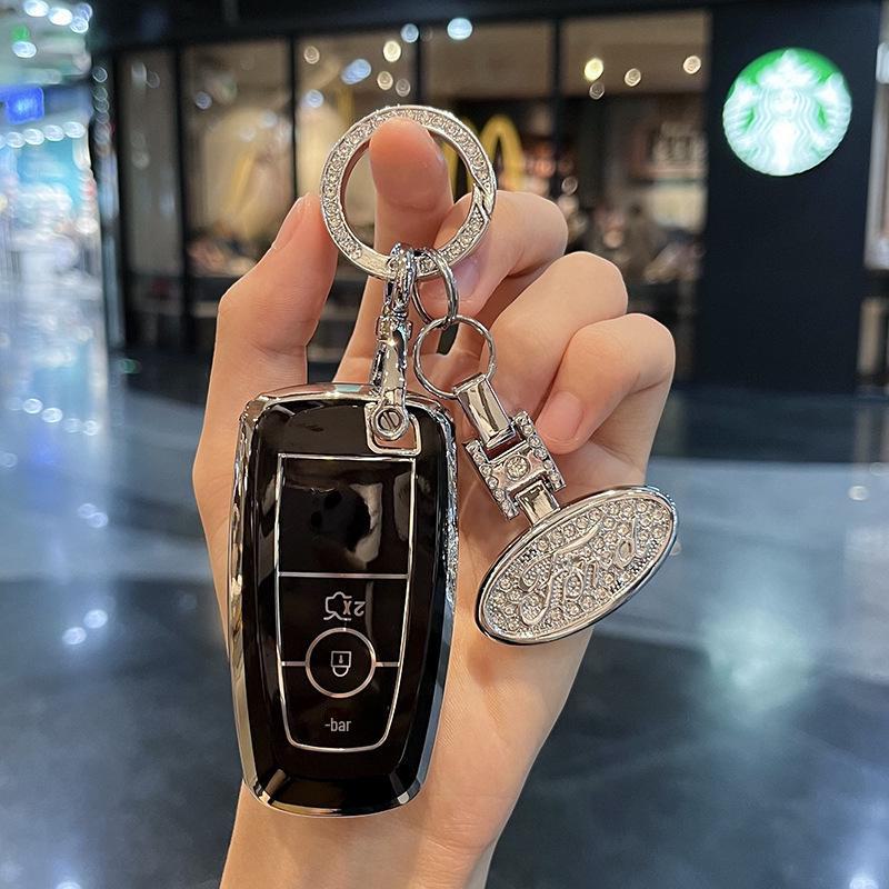 Металлический чехол для ключа Ford Mondeo, Explorer, Focus - стильная мужская сумка с пряжкой-ракушкой