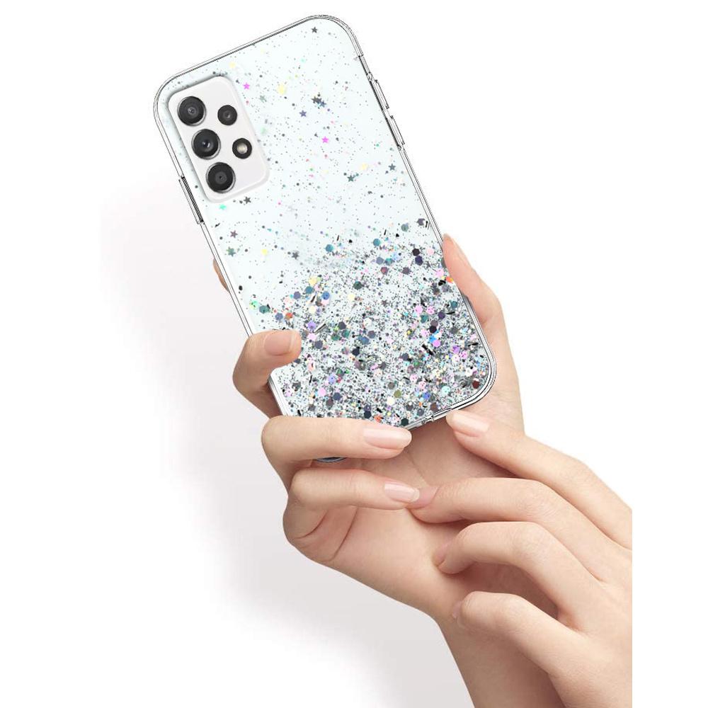 Case for Samsung Galaxy A32 5G, Glittery, transparent