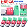 1-5 шт. Тестовая плата для быстрой зарядки PD 5-20 В Регулируемый модуль PD-триггера USB Type-C 100 Вт Тестер источника питания Разъем напряжения Питание