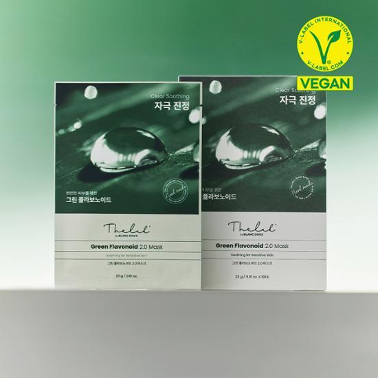 Тонкая успокаивающая маска Lab by Blanc Do Green Flavonoid, упаковка из 10 листов, корейская маска
