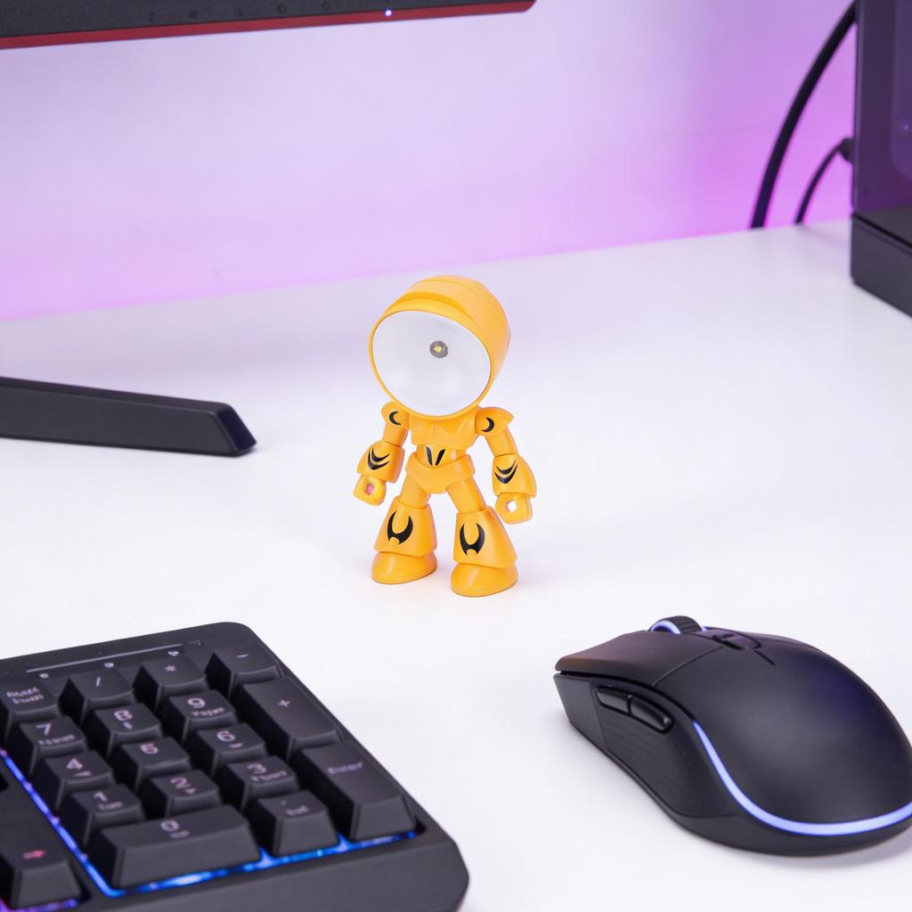 Robot Table Lamp Cute Desk Lamp Decorative LED Nightstand Light for Bedroom Study Home Dorm Room