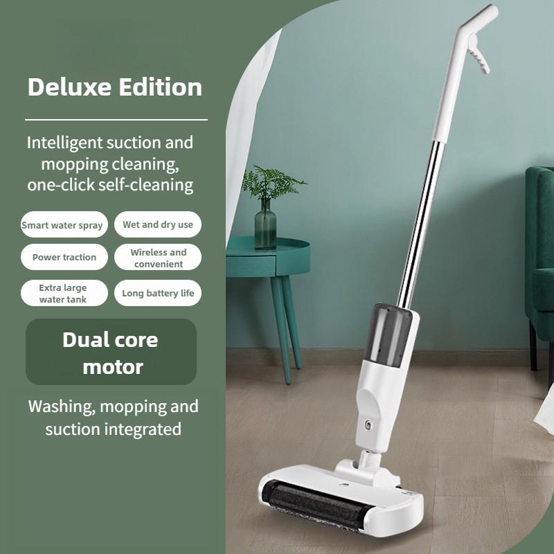Интеллектуальная беспроводная электрическая швабра для подметания и мытья полов, встроенная швабра для мытья полов, портативная вращающаяся швабра
