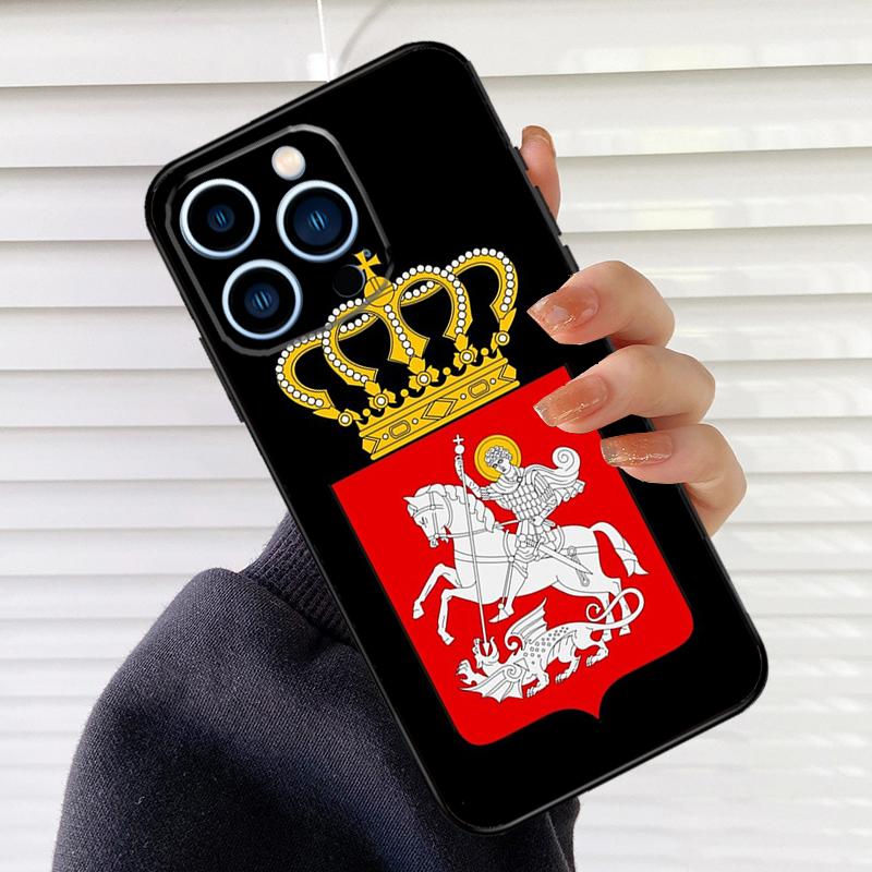 Чехол для телефона с флагом Грузии для iPhone 17 16 15 13 11 12 14 Pro Max mini 15 16 Plus 16e 17 Air Cover Fundas