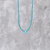 Natural Turquoise Beaded necklace heart shape Turquoise layering Necklace  Gifts for women sky blue beaded choker Necklace gift ideas