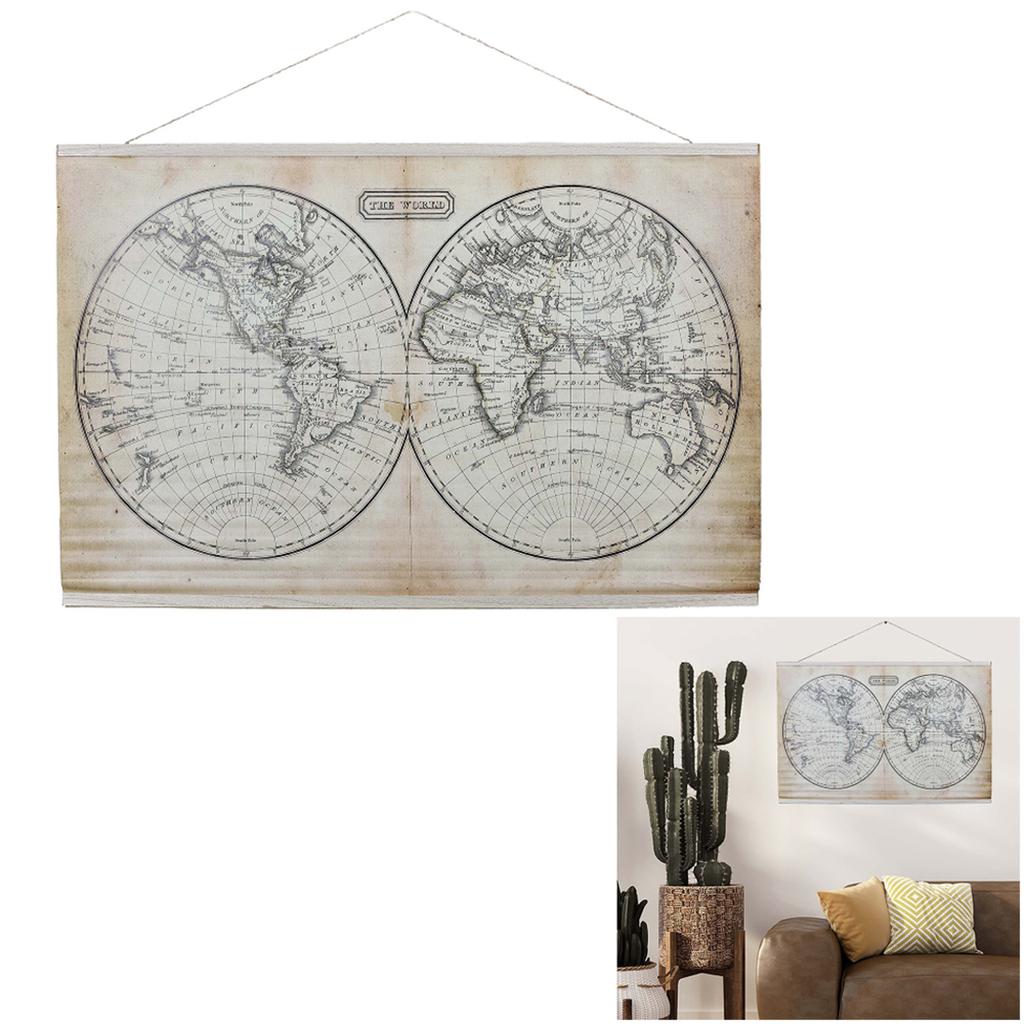 Les Trésors De Lily [A1782] - Канва текстильная 'Mappemonde' - 110x94 см