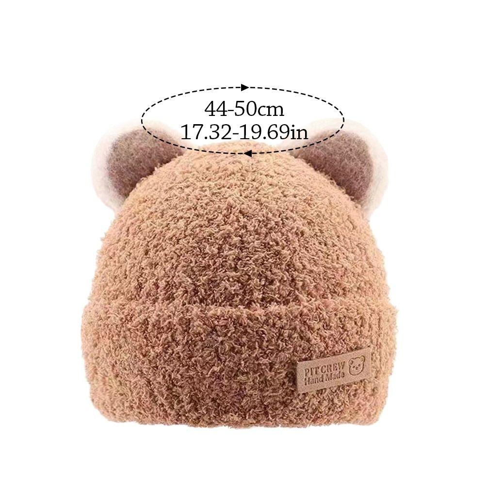 5 Months-3Year Soft Winter Hat Plush Beanie Hats Windproof Baby Knitted Hat  Boys Girls