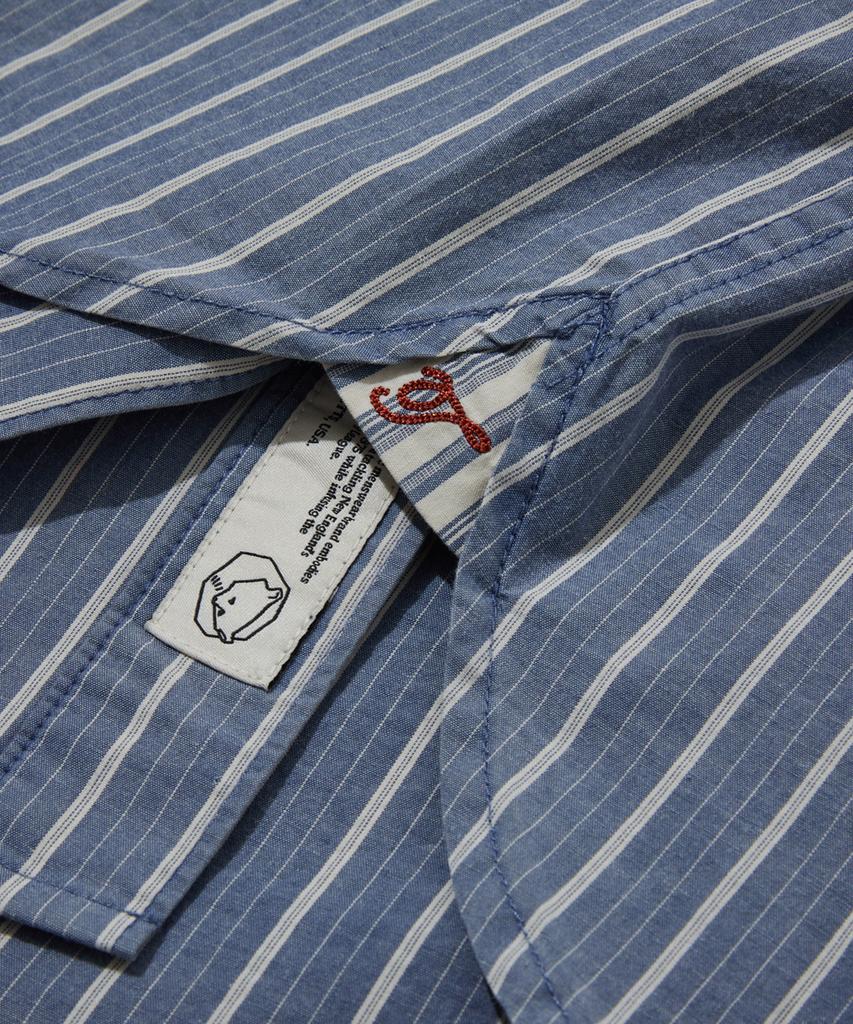 PENFIELD [Одежда для походов] Выцветшая рубашка с воротником-стойкой Темно-синий_Fs1Wr05U