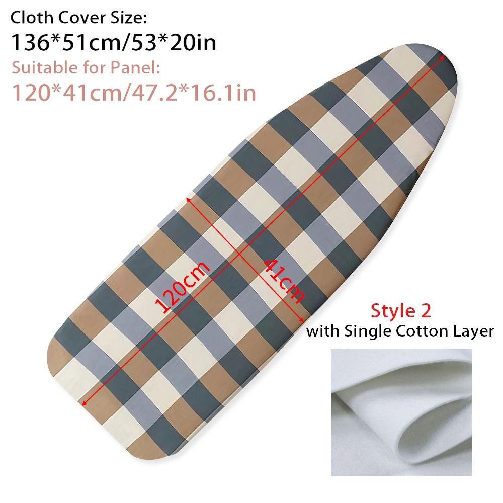 1Pcs Stain Resistant Ironing Board Cover With Elastic Edge Universal Iron Heat Shield Thick Cotton Padding Cloth Cover