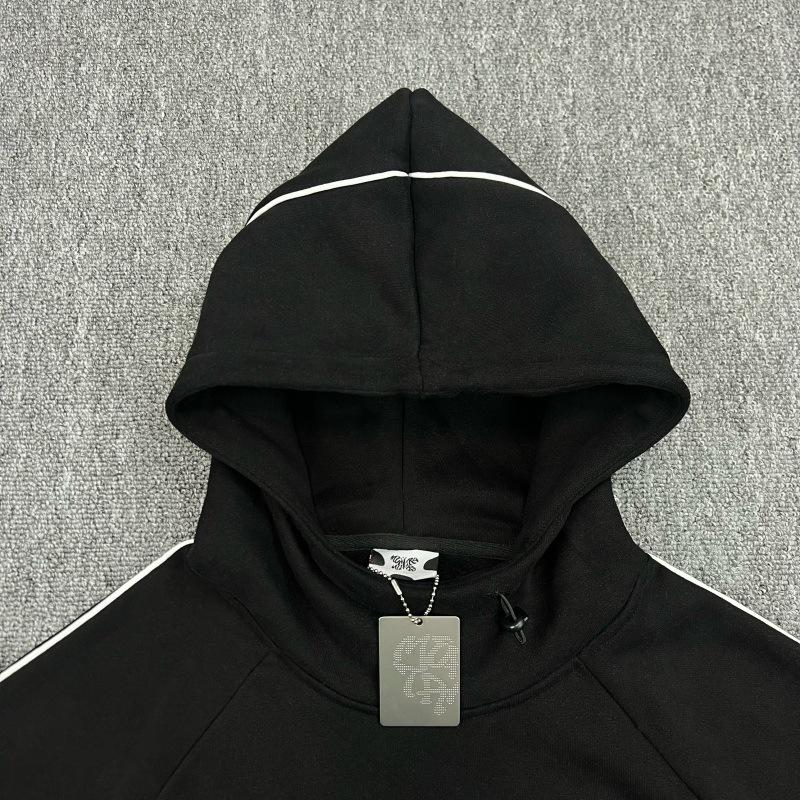 Унисекс худи Mertra: Зимняя куртка с пэчворком, рукавами летучая мышь, вышивкой, флисовой подкладкой, свободного кроя