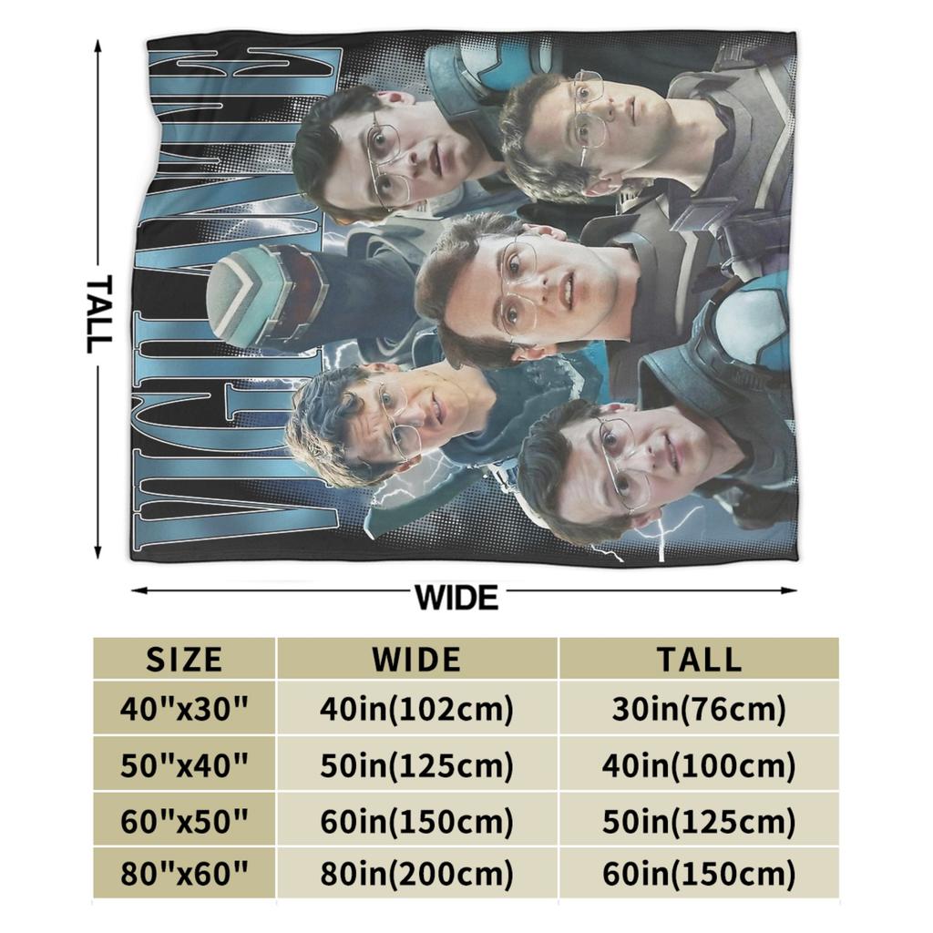 Vigilante Peacemaker Quotes Blanket Warm Cozy Fluffy Throw Blankets for Couch 50x60 Inch Multiple Sizes Plush Thin Quilt