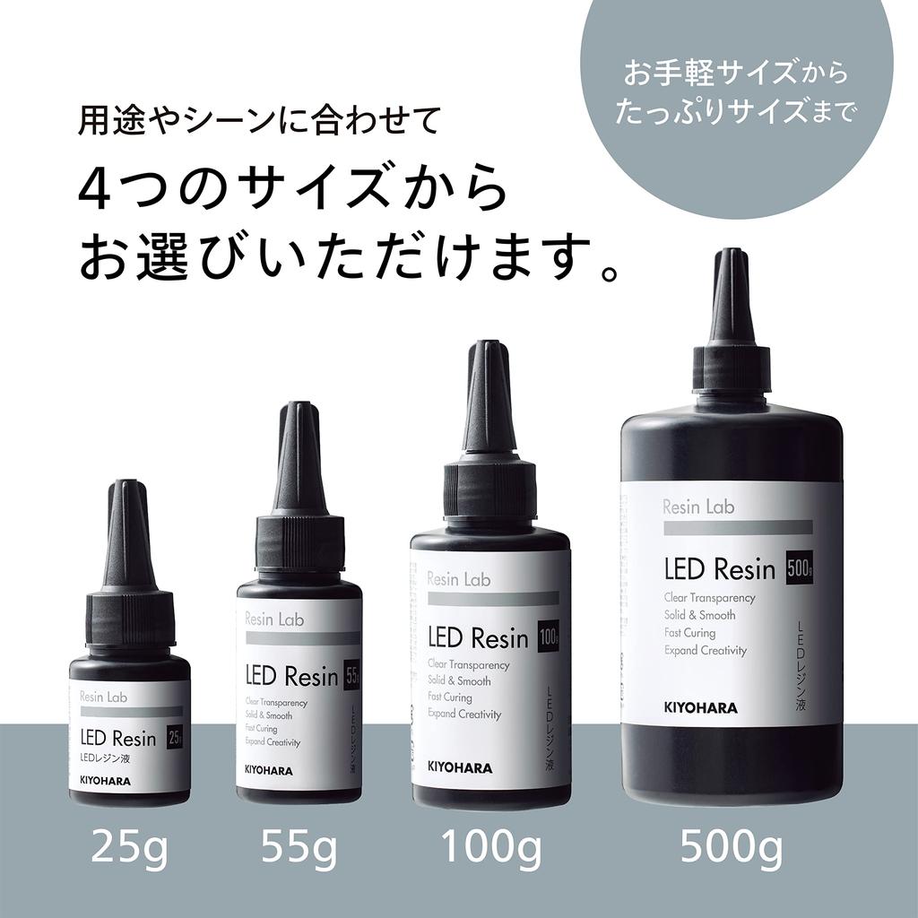 KIYOHARA in Resin Lab LED resin liquid 500 г x 2 флакона набор [Сделано в Японии] RLR500-2S