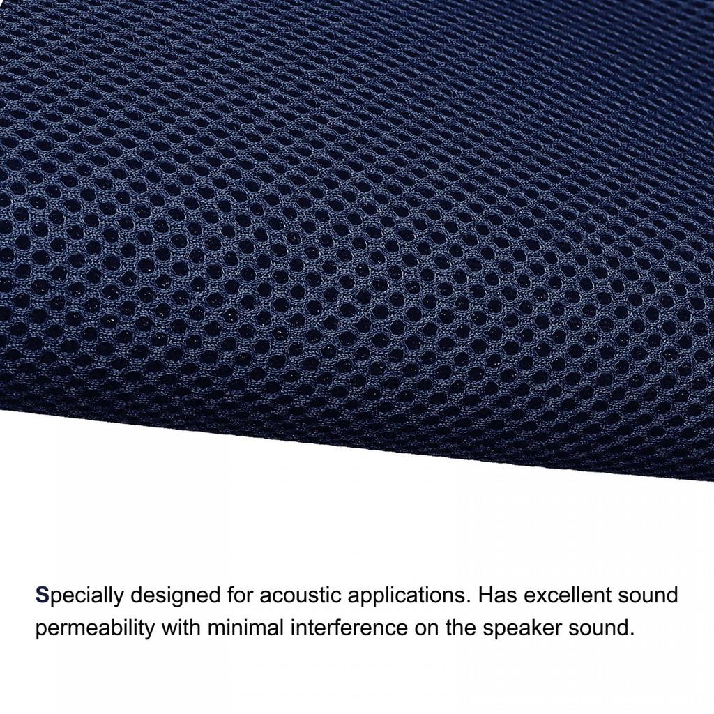 Uxcell Ткань для гриля динамика, 0,5 м x 1,4 м, Стерео сетчатая ткань, Защитная пылезащитная ткань для ремонта домашних динамиков, Темно-синий