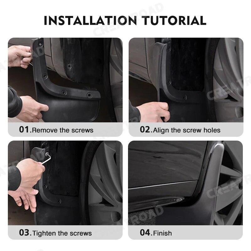 4PCS Mudguards For Cadillac XT5 2016- Front Rear Mud Flaps Wheel Protector MudFlaps Fender Splash Guards Car Accessories