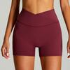 Шорты для йоги с высокой талией для женщин, облегающие, фитнес-шорты для подтяжки живота и бедер, спортивные шорты телесного цвета