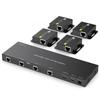 Разветвитель HDMI 4K: 1 Вход 4 Выхода с Ethernet, Расширение на 50 м, HDMI Loop Out и 4 Приемника