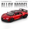1/32 Литая модель суперкара Bugatti Chiron из сплава Звук и свет Детская игрушечная машинка Подарок мальчику на день рождения Коллекционные украшения