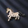Модные броши в виде лошади - животного зодиака для женщин, для одежды, пальто, ювелирные аксессуары, подарки