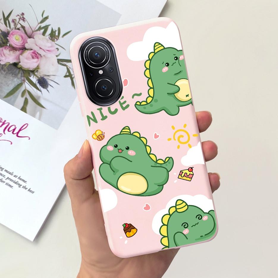 For Huawei Nova 9 SE Case Cute Dinosaur Cartoon Back Cover Soft Silicone Phone Case For Huawei Nova 9 Pro Nova9 SE Fundas Bumper