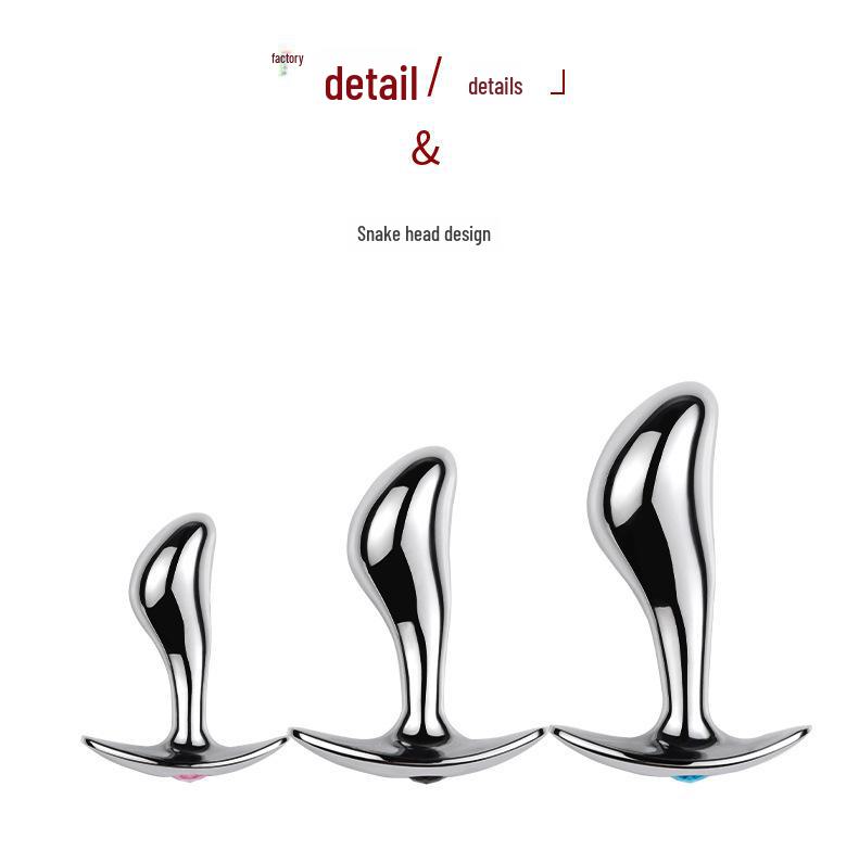 Анальная пробка из алюминиевого сплава в форме змеиной головы для точки G для женской мастурбации