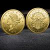 American 1875 Statue Of Liberty Embossed Commemorative Coins Plated Gold