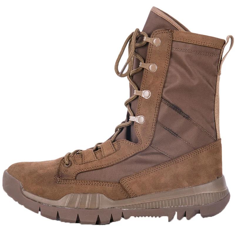 Outdoor Men Desert Combat Boots Training Boots Wear-resistant Military Boots Lightweight Hiking Shoes Male Middle Calf Boot