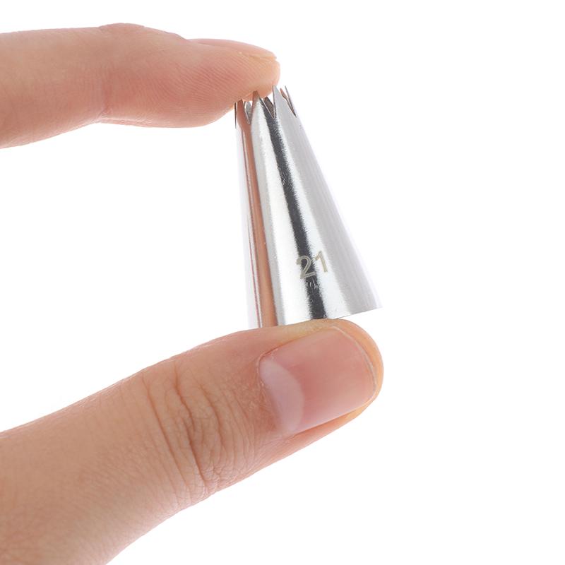 9 шт., насадки для крема с открытой звездой, набор для украшения торта, металлические наконечники для кондитерских мешков