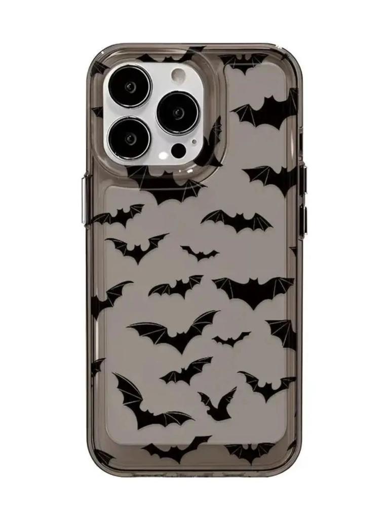 Черная летучая мышь с чехлом для iPhone для iPhone 14 13 11 15 Pro Max 12 Mini XS XR X 8 7 Plus SE 2022 14Pro 13Pro Матовый мягкий чехол