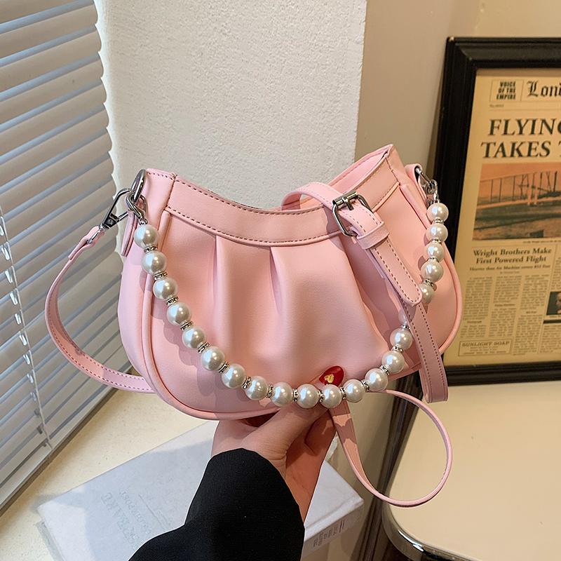 Популярные женские летние сумки через плечо, модные сумки через плечо с жемчугом и бусинами, повседневная женская сумка-мессенджер