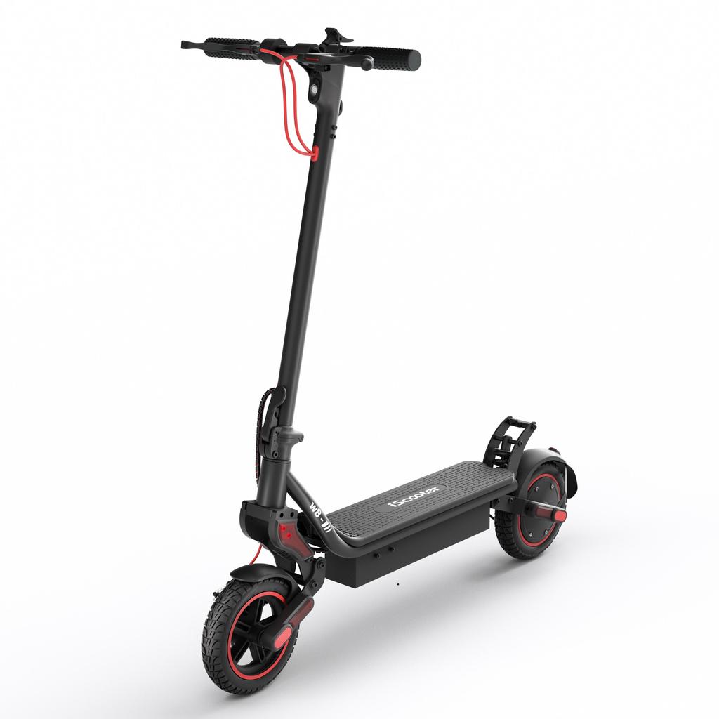 iScooter W8 9.3" Electric Scooter, 750W Motor, 45km Range, Dual Suspension, Off-Road Tires, Dual Disc Brakes for Urban & Light Trail Riding