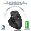 Large Wireless Mouse for Large 4800 DPI 6 Ergonomic Design with Quiet Computer Mouse with for and Windows X-31 Hands, 5-Level Switching, Buttons,
