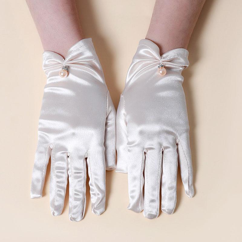 Женские солнцезащитные эластичные тонкие варежки с защитой от ультрафиолета, красные, белые, черные классические перчатки с полным пальцем для вождения