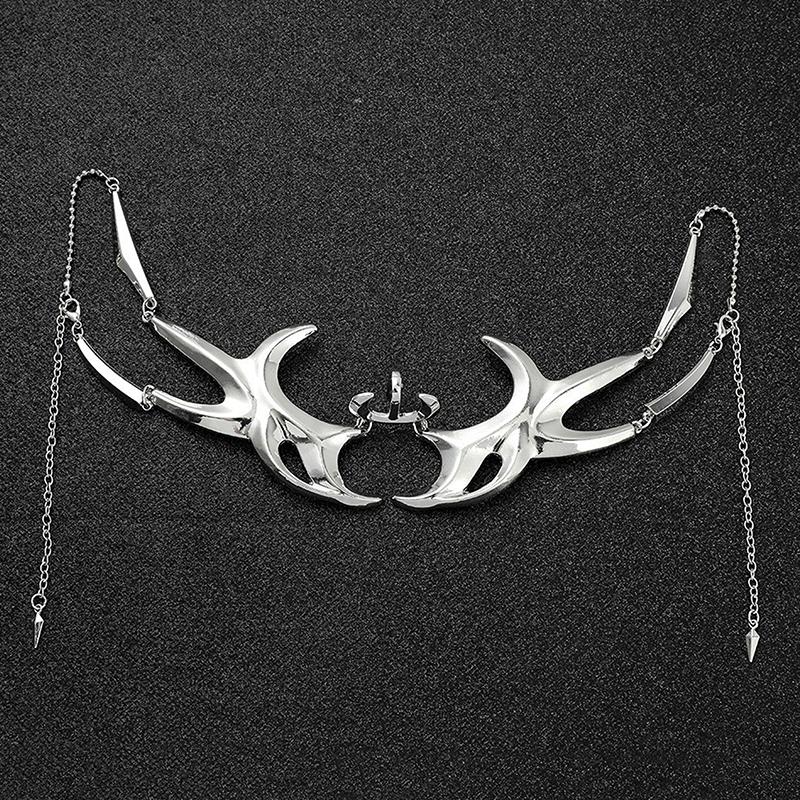 Панк-инопланетянин, приличный нос, механическая маска, косплей, подбородок, готические маски, металлическое лицо, ношение, аксессуары для вечеринки-маскарада на Хэллоуин