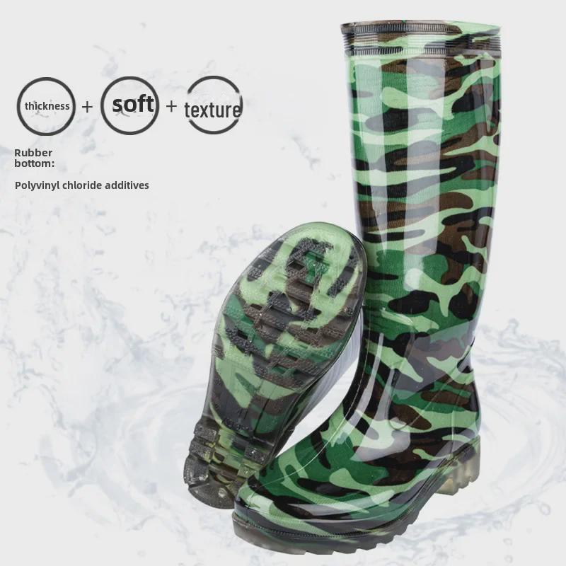 Мужские камуфляжные водонепроницаемые строительные ботинки с высоким голенищем 2025