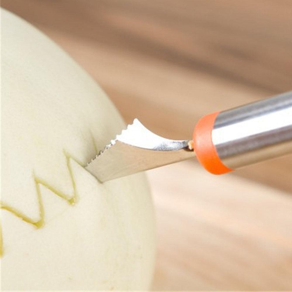 Stainless Steel Double-Sided Melon Baller - Fruit & Vegetable Carving Tool