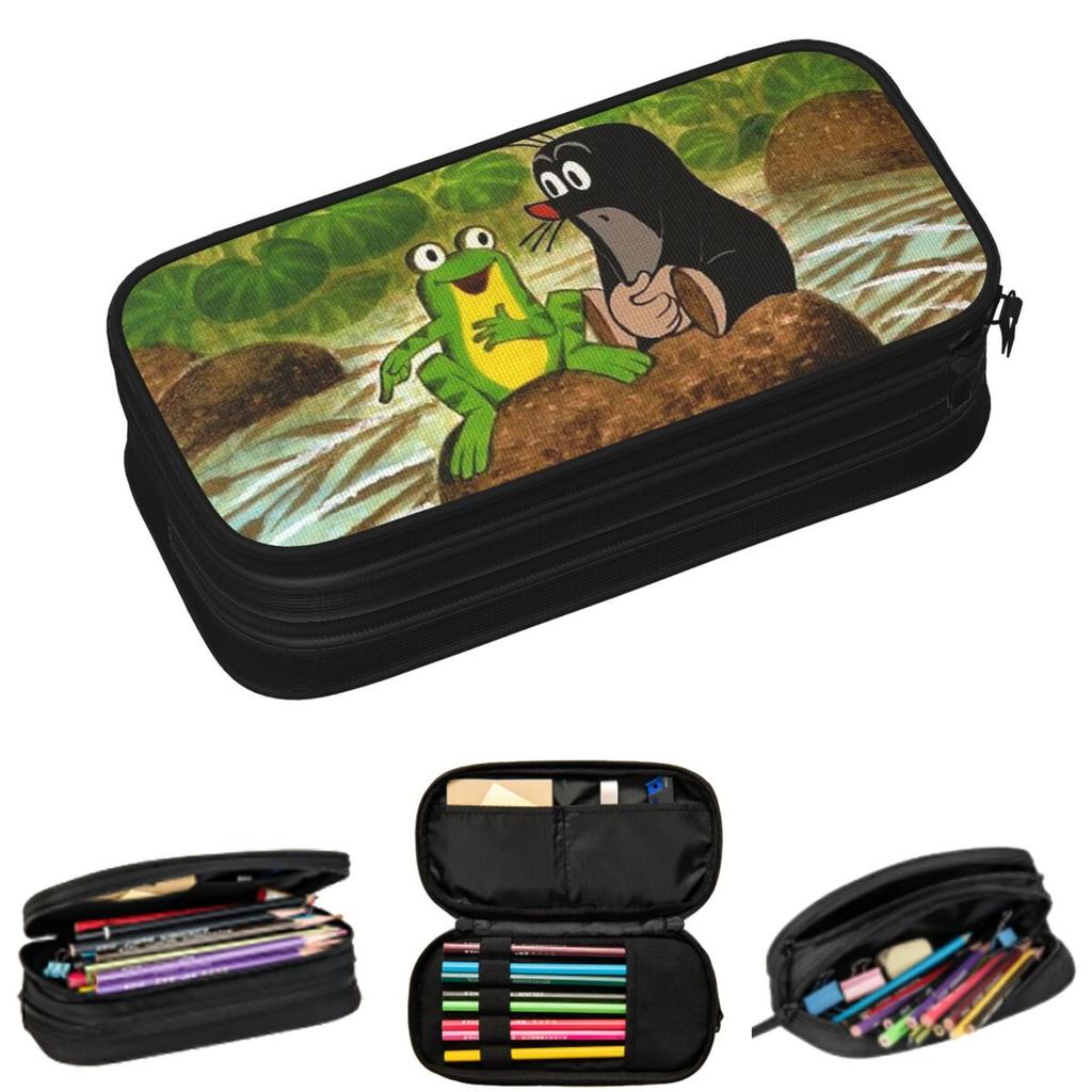 Cute Mole Krtek Cartoon Comic Pencil Cases for Students School Pen Box Pencil Bag Large Capacity Pencil Pouch