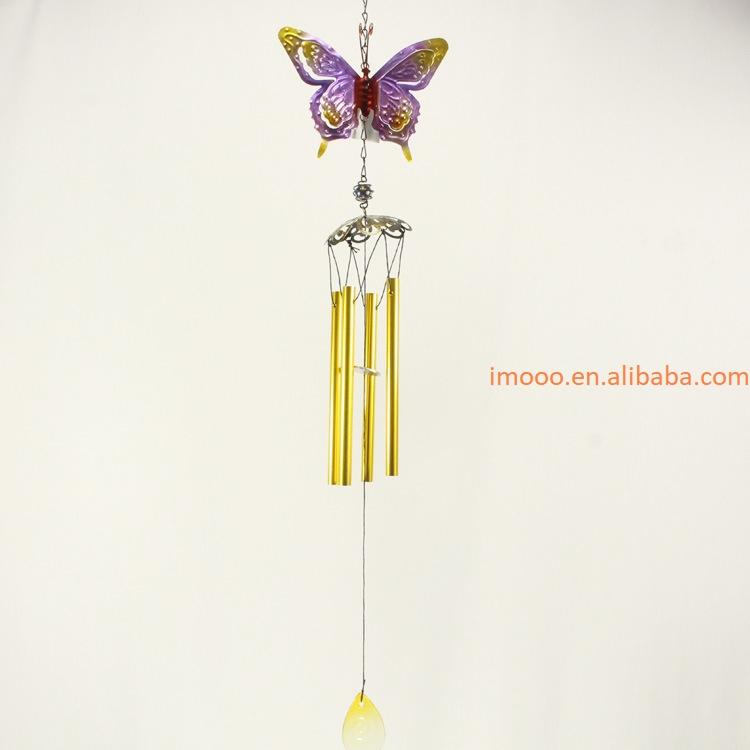 Factory Price Butterfly Wind Chime Bell Lucky Garden Hanging Decoration Ornament Gift Home Decoration Fashion
