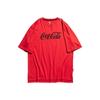 X Coca Cola Логотип Принт Свободный крой Футболка Унисекс Топы Красный 95029160-2