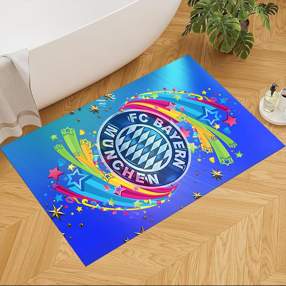 FC Bayern Munich Logo Floor Mat Perfect for Study room Bedrooms Playrooms Balcony Anti-slip Rug Decorate Offices Perfect Gift for Women/Men