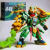 Mecha Warrior Building Blocks Super Hero Green Guan Yu Robot DIY Assembly Figure Boys Birthday Christmas Gift Kids Toy