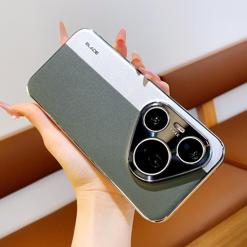 Двухцветный чехол для телефона HuaWei Pura 90 Pro Max 80 Ultra Pro с гальванической рамкой и жесткой задней крышкой из ПК