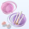 Silicone Makeup Brush Cleaner Multi-function Hanging Cosmetic Brush Washing Bowl Textured Manual Brush Cleaner Tools Dryer Container