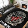 Anti‑Slip Crystal Velvet Floor Rug, Athletic Bilbao Design Carpet for Indoor Living Bedroom Home Decoration