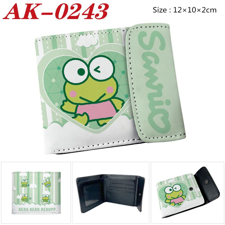 Sanrio Anime Wallet Cinnamoroll Kitty Melody Kuromi PU Leather Snap Closure