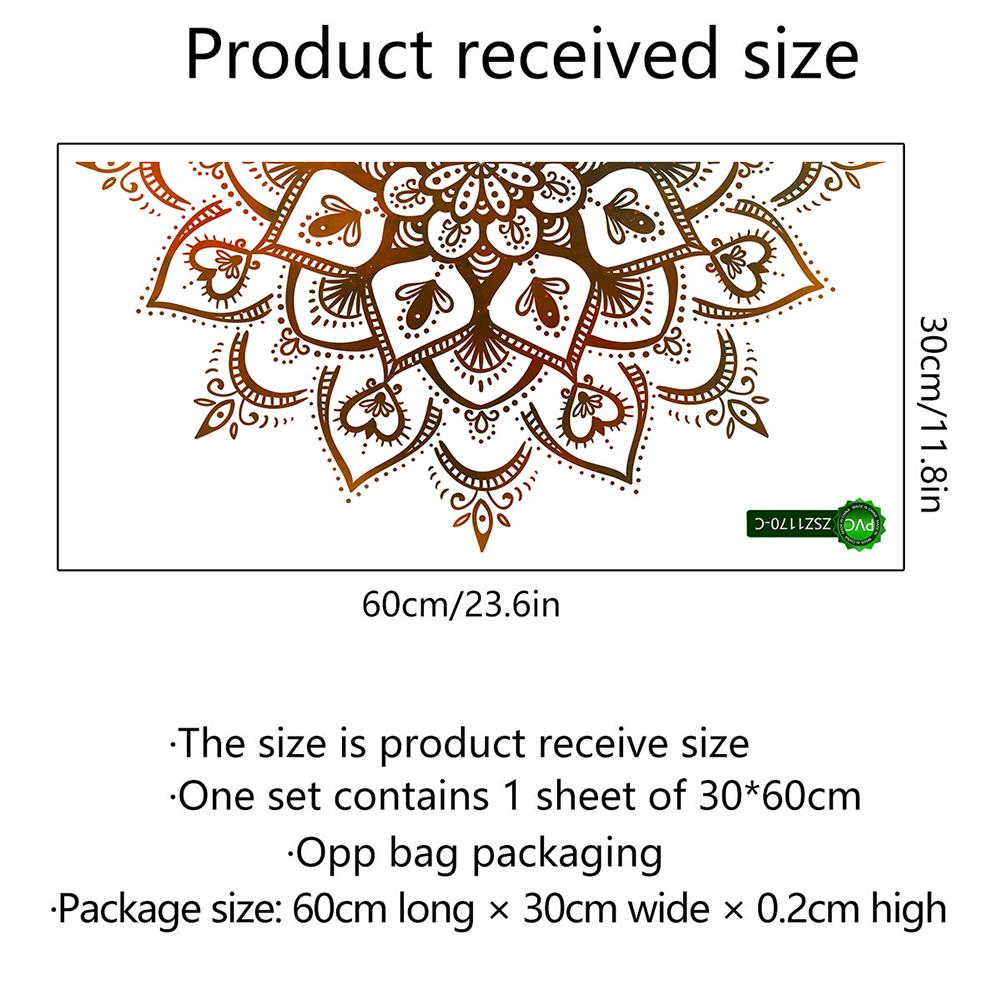 Lotus Wall Sticker Boho Mandala Flower Removable Wall Decals For Living Room Bedroom Tv Wall Decoration