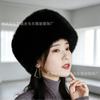 Princess hat, new plush hat, winter thickened ear protector, concubine hat, new fashionable imitation fox hair millinery hat