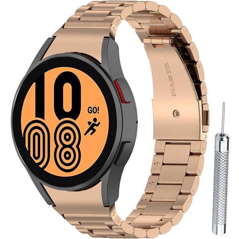 Bracelet for Samsung Galaxy Watch 4/5/6/7/FE 40/42/43/44/45/46/47mm, Pink Rose Gold