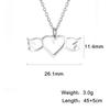 Angel Love Stainless Steel Pendant Necklace Wings Personality Niche Collarbone Chain Jewelry Necklace