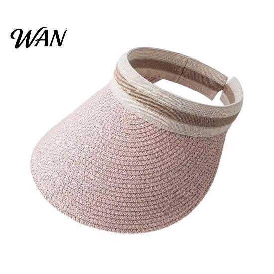 Straw Sun Hat Summer Foldable Hat, Breathable Braided Portable UV Protection for Beach Travel Hiking Headwear