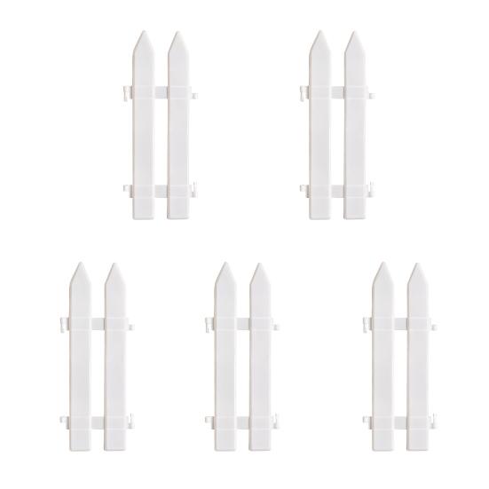 5/10/25 шт. Рождественский забор, белый штакетник для рождественской елки, простая сборка, многоразовый рождественский забор для праздничного внутреннего украшения