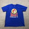 Рубашка Buc-ee's Мужская Размер L Синяя Crossville TN Бобр Логотип Графическая Футболка